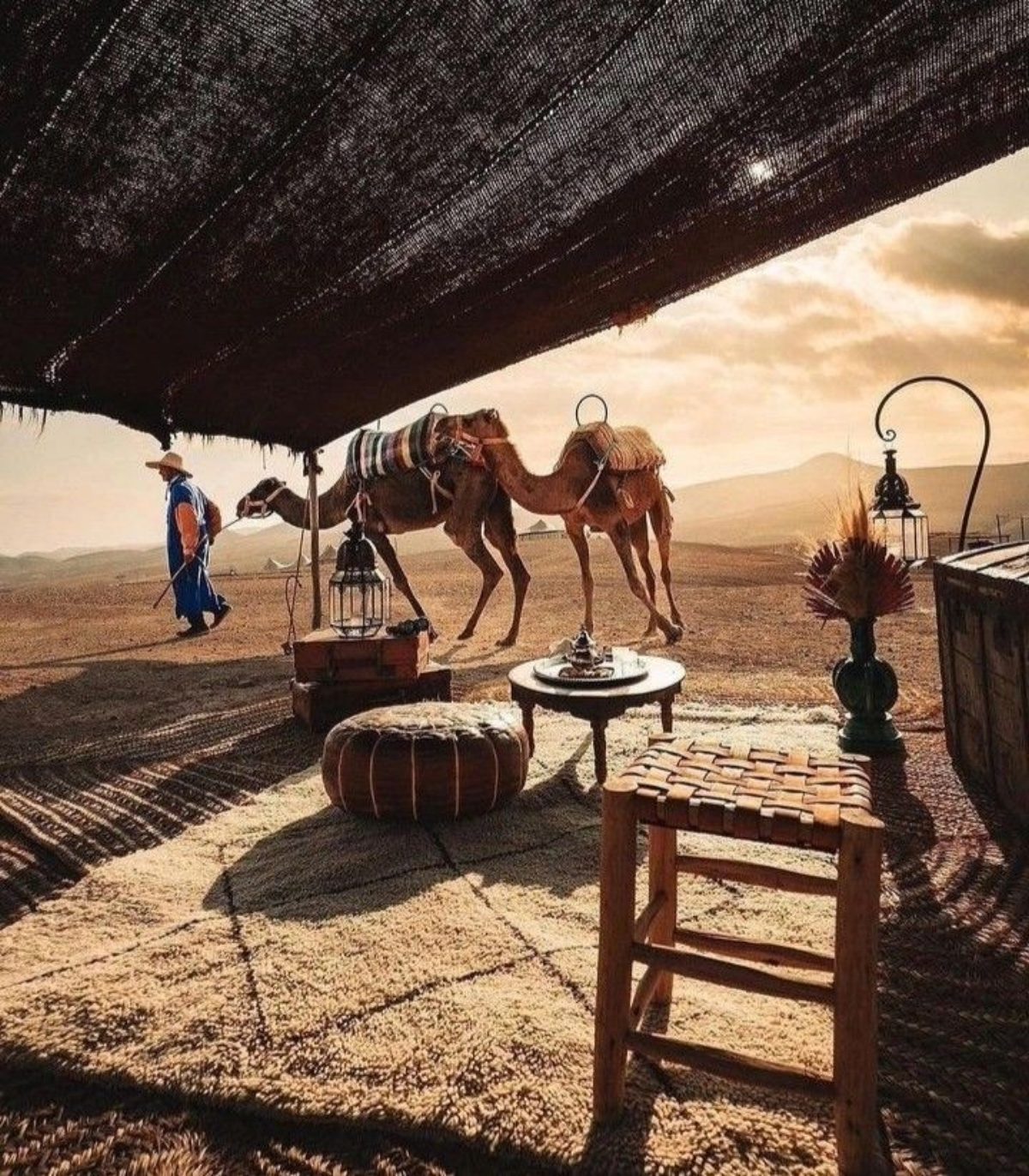 camel ride in Agafay desert