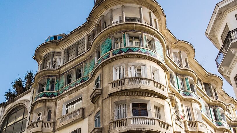 Art Deco architecture Boulevard Mohammed V Casablanca