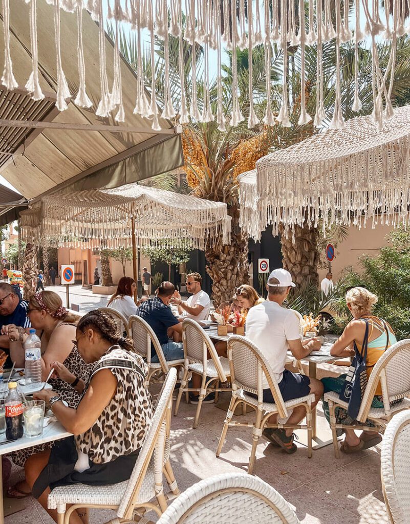 Cafe terrace near Jardin Majorelle