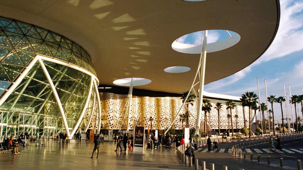 Marrakech airport arrivals hall