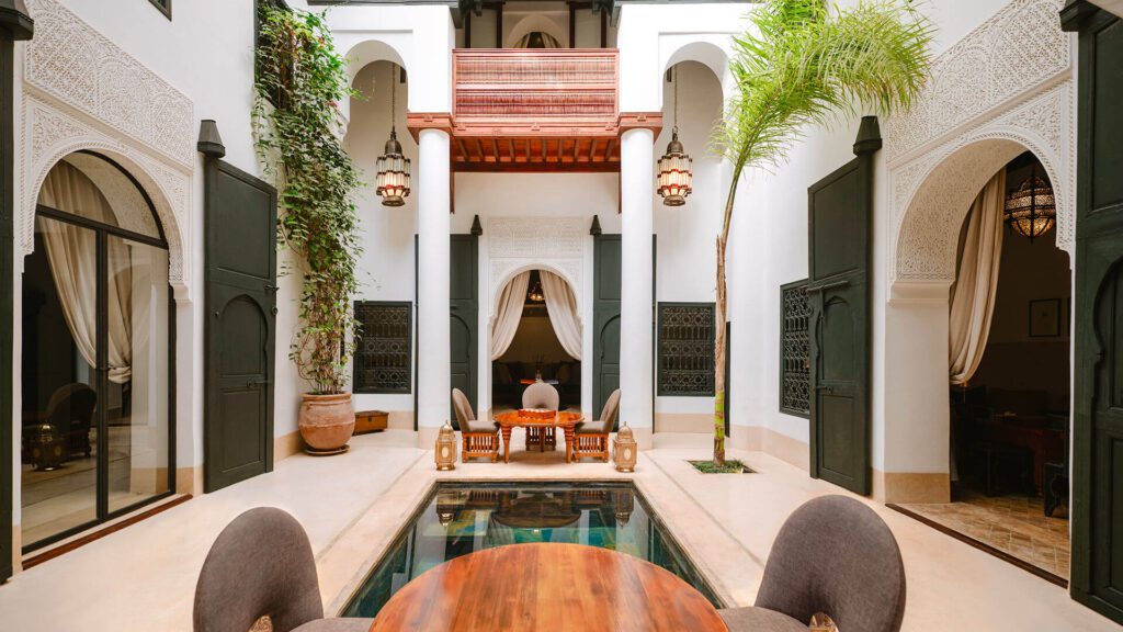 Traditional riad courtyard vacation rental Marrakech