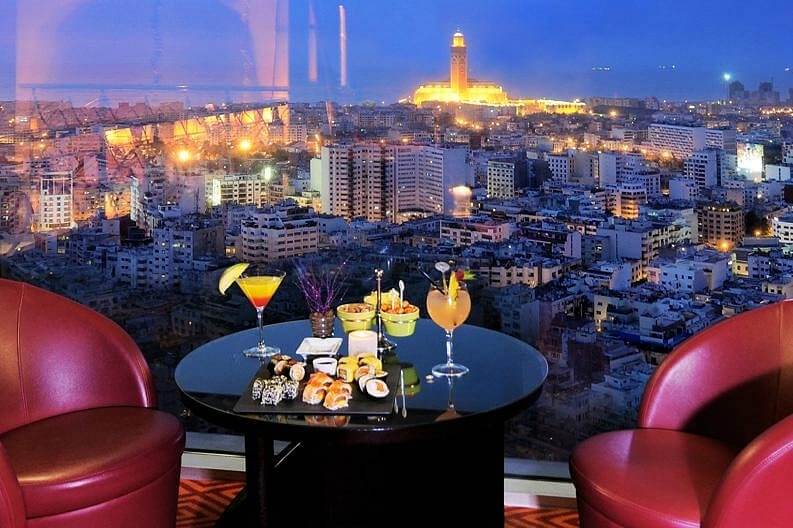 Casablanca nightlife rooftop bar