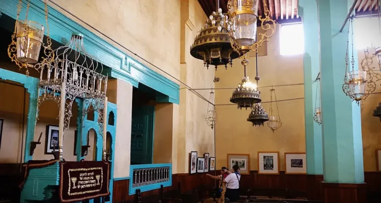 Historic synagogue Mellah Jewish quarter Fes Morocco