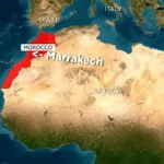 Where is Marrakech located on the map of Morocco